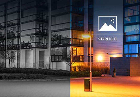 Tecnologia Starlight: cores ntidas dia e noite