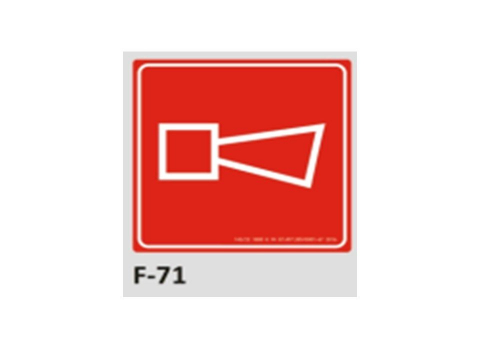 placa de identificao - alarme sonoro f-71 19x19cm