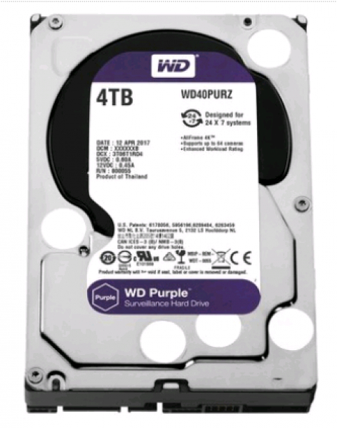 hard disk hd 4tb wd40purx para cftv - western digital