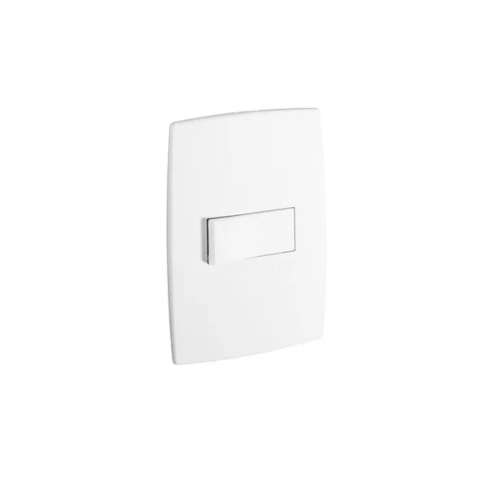 conjunto interruptor simples 4x2 horizontal  branco - pial plus