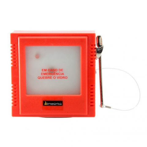 caixa de emergncia com acionador automatiza quebra vidro vermelha