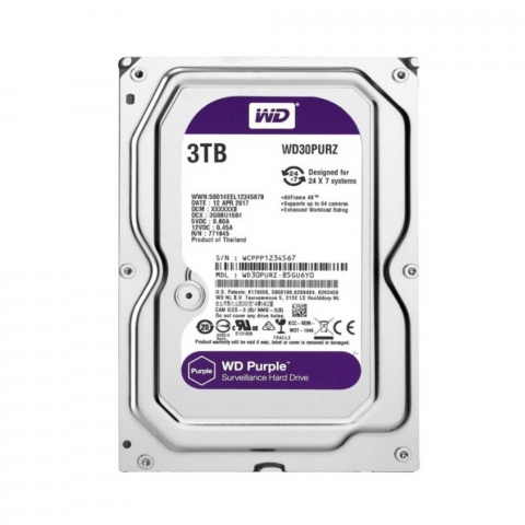 hard disk wd purple disco rgido para cftv 3tb wd30purz - western digital