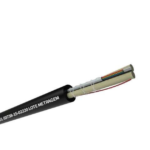 cabo optico autossustentado asu 80 fit sm 2 fibras 2000m - fibracem
