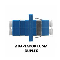 adaptador optico lc duplex sm azul (ri)