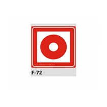 placa de identificao - acionamento alarme de incndio f-72 19x19