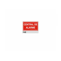 placa de identificao - central de alarme f-82 12x23cm