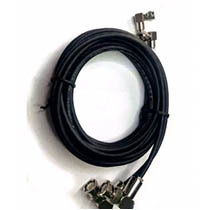 cabo coaxial (par) para e1 com conectores 3m - maxipro