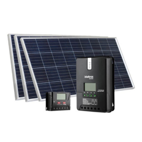 gerador solar off grid 340wp pwm 24v auton 1 dia - intelbras