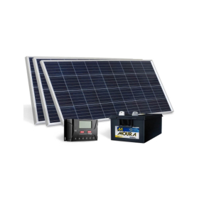 gerador solar off grid 320wp 20a pwm 12v com bateria - intelbras