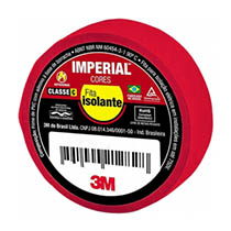 fita isolante imperial cores vermelha 18mmx10m - 3m