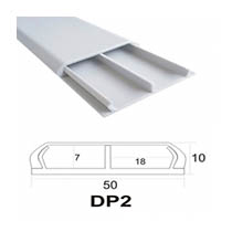 canaleta de piso 50x10mm dutopiso dp2 creme - dutoplast