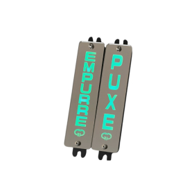display sinalizador led puxe empurre inox - gp control