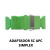 adaptador optico sc apc simplex sm verde (ri) com flange - fibracem