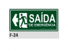 placa de identificao - sada de emergncia a esquerda f-24 12x28